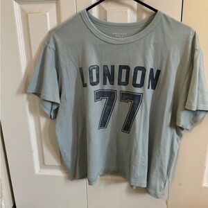 American Eagle Outfitters Light Blue London Graphic Tee